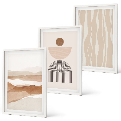 Wall art set Abstract landscape nature geometry