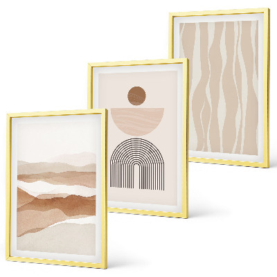Wall art set Abstract landscape nature geometry