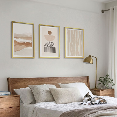 Wall art set Abstract landscape nature geometry