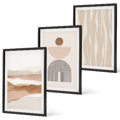 Wall art set Abstract landscape nature geometry