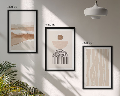 Wall art set Abstract landscape nature geometry