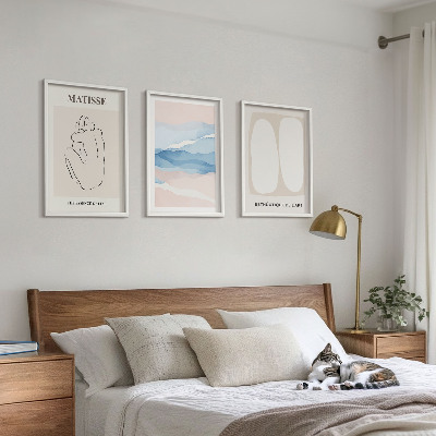 Three-piece wall art piece Matisse's abstract forms