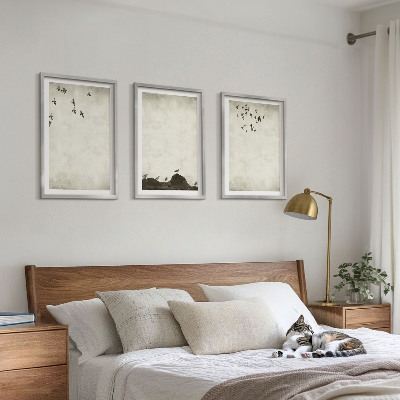 Wall art set Flying Birds Minimalism