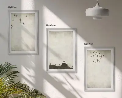 Flying Birds Minimalism wall art set