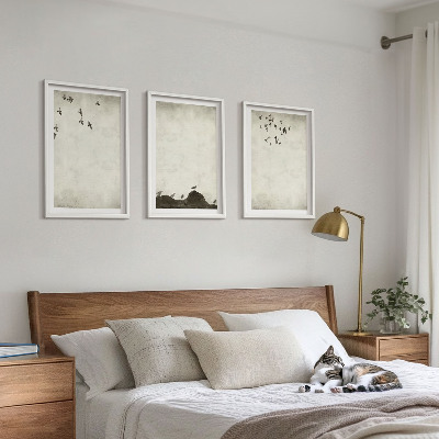 Wall art set Flying Birds Minimalism