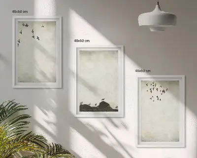 Flying Birds Minimalism wall art set
