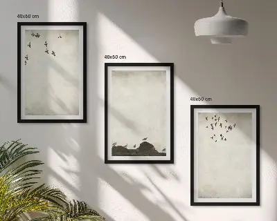 Flying Birds Minimalism wall art set