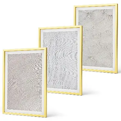Sand patterns geometric wall art set of 3 framed pieces