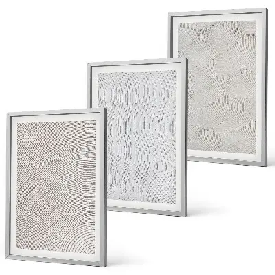 Sand patterns geometric wall art set of 3 framed pieces