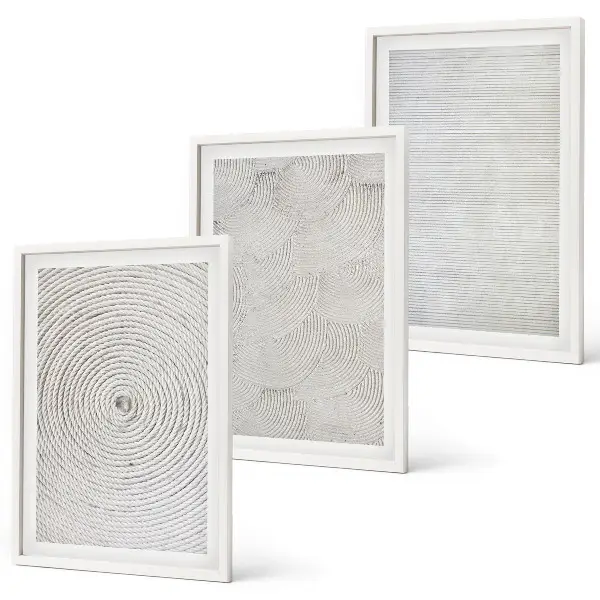 Geometric cardboard wall art three-piece set