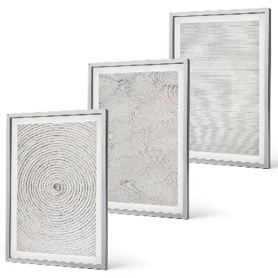 Geometric cardboard wall art three-piece set