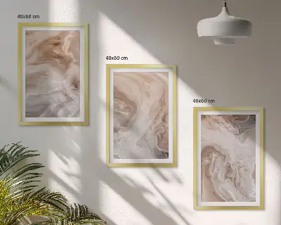 Marble abstract textures wall art set of 3 framed pieces