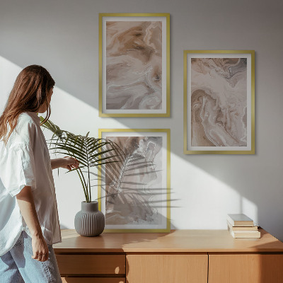 Wall art set Abstract marble stone