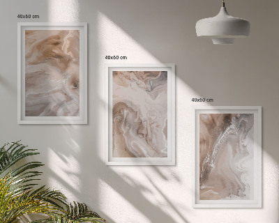 Wall art set Abstract marble stone