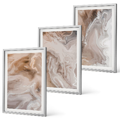 Wall art set Abstract marble stone