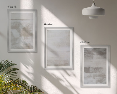 Three-piece wall art piece Modern distressed textures