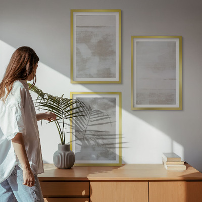 Three-piece wall art piece Modern distressed textures