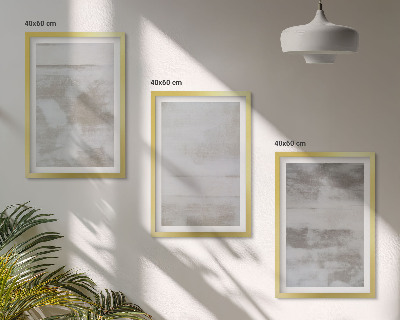 Three-piece wall art piece Modern distressed textures
