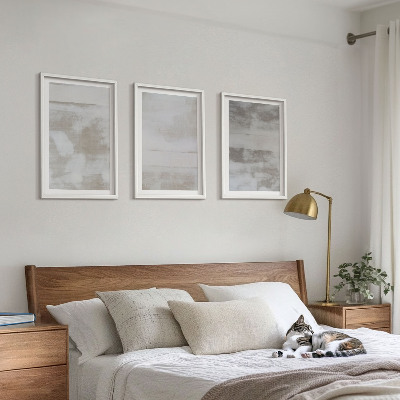 Three-piece wall art piece Modern distressed textures