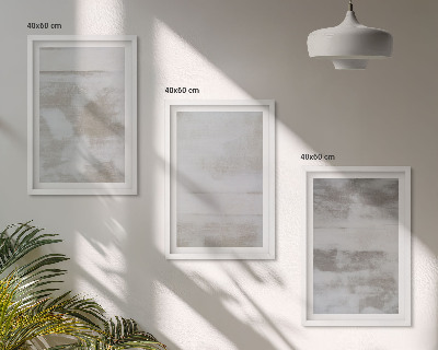 Three-piece wall art piece Modern distressed textures