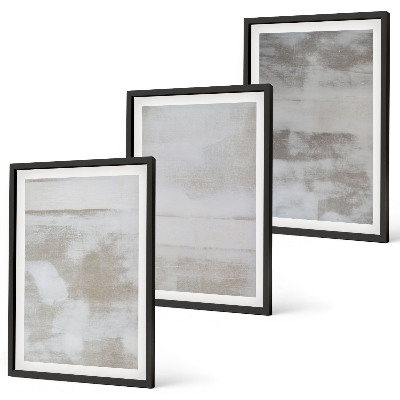 Three-piece wall art piece Modern distressed textures