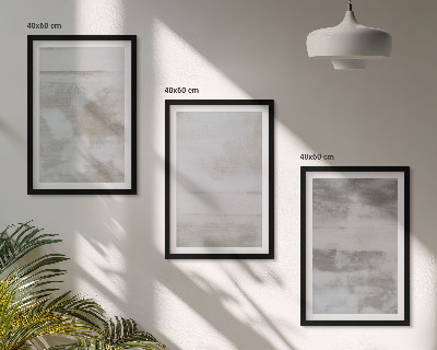Three-piece wall art piece Modern distressed textures