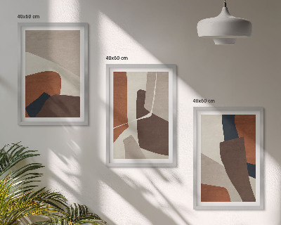 Wall art set Abstract modern structures