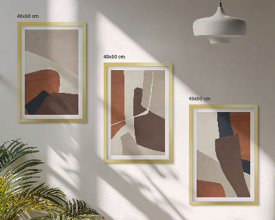 Wall art set Abstract modern structures