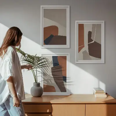 Abstract modern structures wall art set 