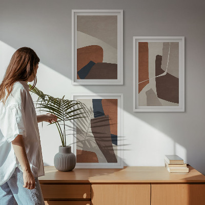 Wall art set Abstract modern structures