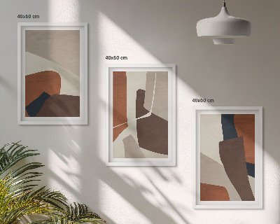 Wall art set Abstract modern structures