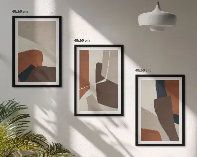 Abstract modern structures wall art set 