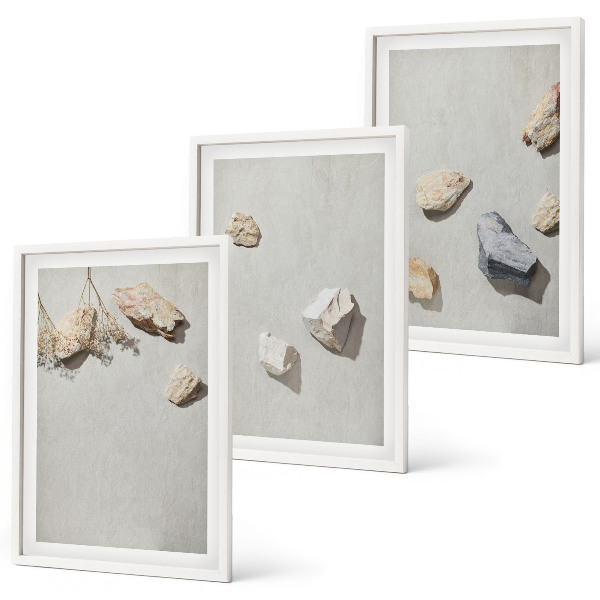 Wall art set Boho stones beach decorations