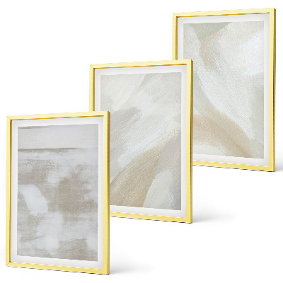 Set of 3 framed wall art pieces Abstract brush strokes