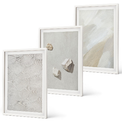 Wall art set Sand stones modern paint