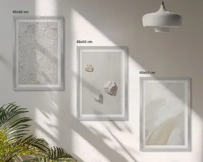 Modern sand stones wall art set modern paint design