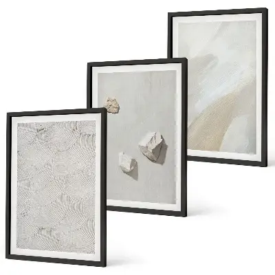 Modern sand stones wall art set modern paint design
