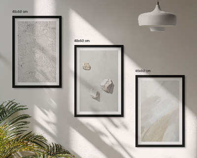 Wall art set Sand stones modern paint