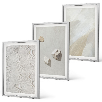 Wall art set Sand stones modern paint