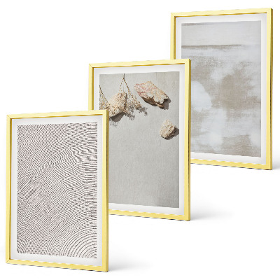 Three-piece wall art piece Sand stones boho texture