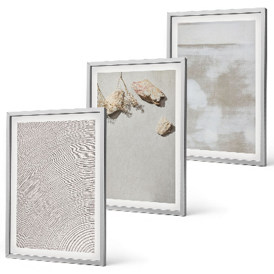 Three-piece wall art piece Sand stones boho texture