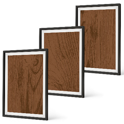 Three-piece wall art piece Wood texture bark minimalism