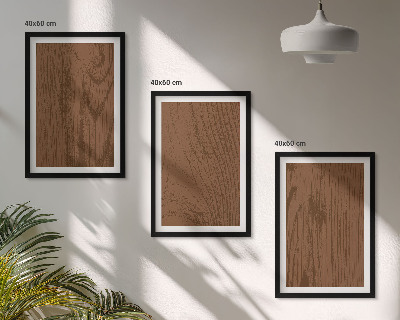 Three-piece wall art piece Wood texture bark minimalism