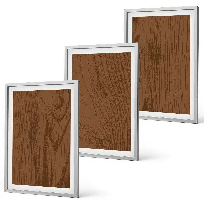 Three-piece wall art set minimalist wood bark texture