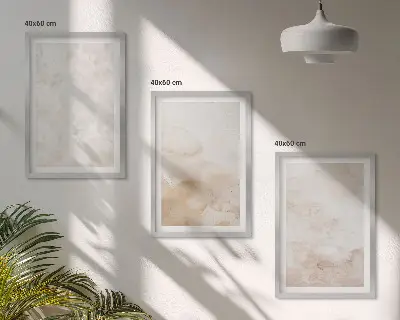 Fashionable pastel textures wall art set of three framed pieces