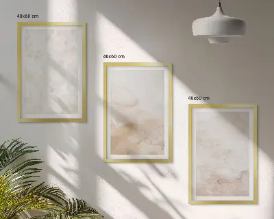 Fashionable pastel textures wall art set of three framed pieces