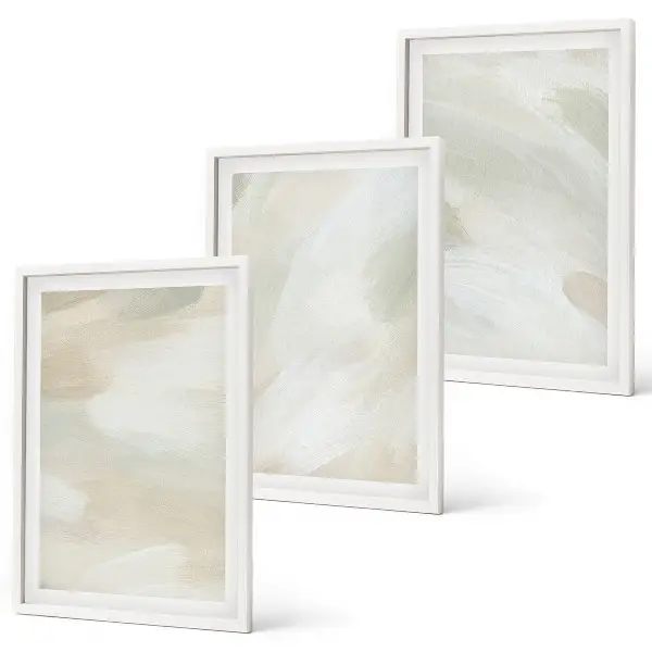 Three-piece abstract boho wall art bright paints