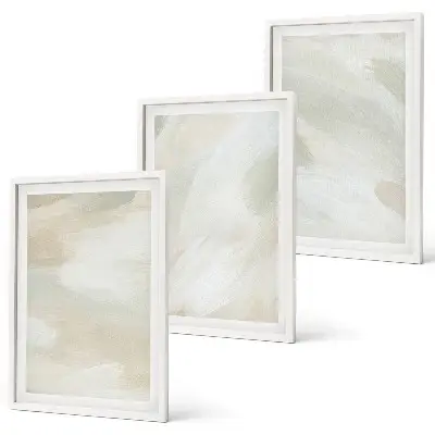 Three-piece abstract boho wall art bright paints