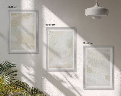 Three-piece wall art piece Bright paints abstract boho