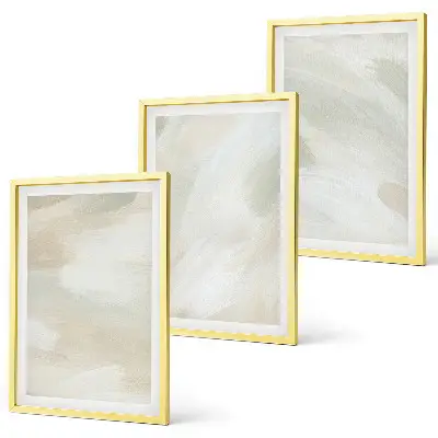 Three-piece abstract boho wall art bright paints